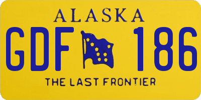 AK license plate GDF186