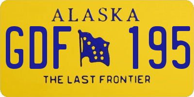 AK license plate GDF195
