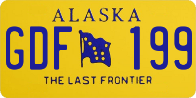 AK license plate GDF199