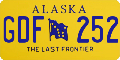 AK license plate GDF252