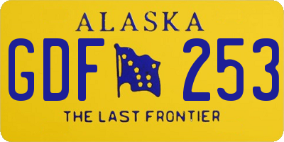 AK license plate GDF253