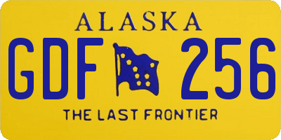 AK license plate GDF256