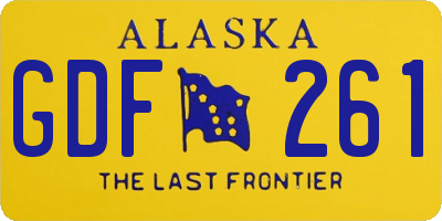 AK license plate GDF261
