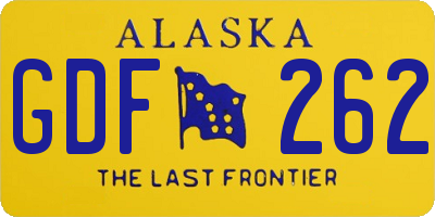 AK license plate GDF262