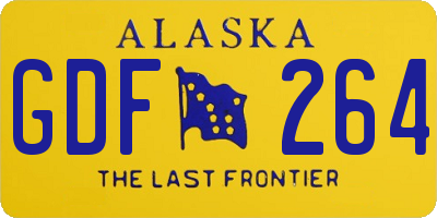 AK license plate GDF264