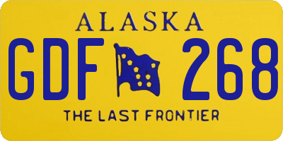 AK license plate GDF268