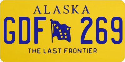 AK license plate GDF269
