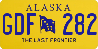 AK license plate GDF282