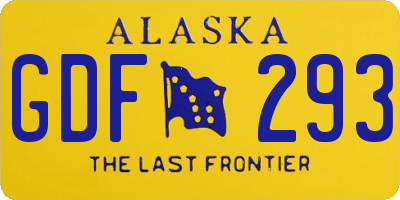 AK license plate GDF293