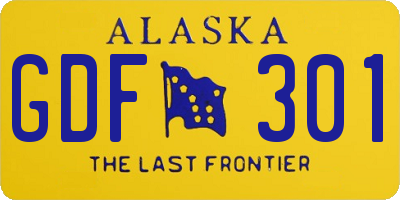 AK license plate GDF301