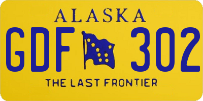 AK license plate GDF302