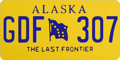 AK license plate GDF307