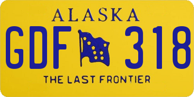 AK license plate GDF318