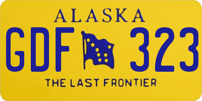 AK license plate GDF323