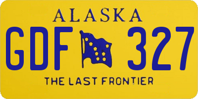 AK license plate GDF327