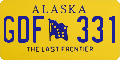AK license plate GDF331