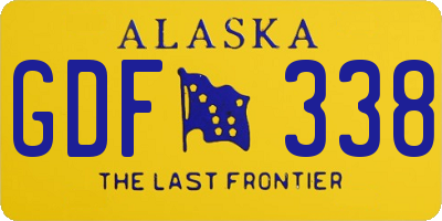 AK license plate GDF338