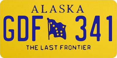 AK license plate GDF341