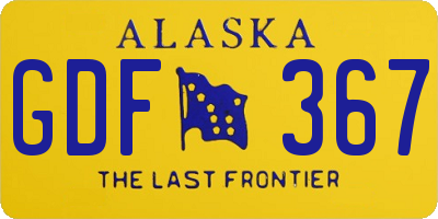 AK license plate GDF367