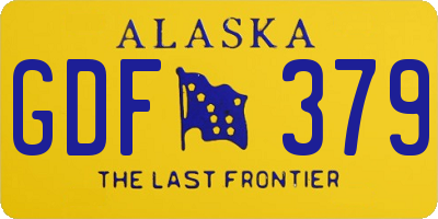 AK license plate GDF379