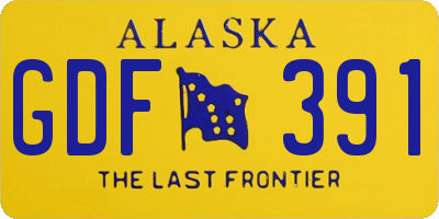 AK license plate GDF391