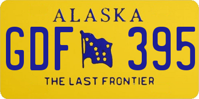 AK license plate GDF395