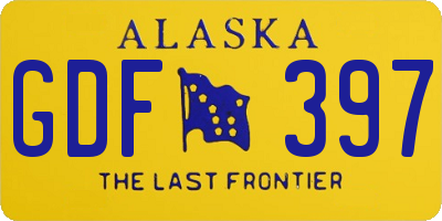 AK license plate GDF397