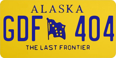 AK license plate GDF404