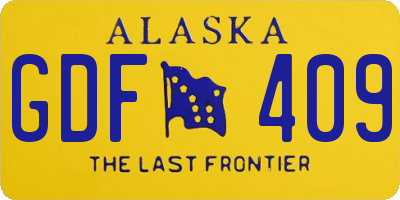 AK license plate GDF409