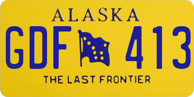 AK license plate GDF413