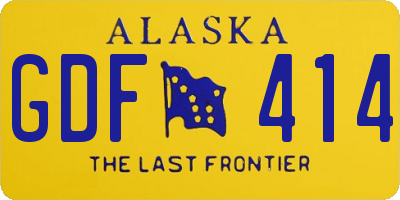 AK license plate GDF414