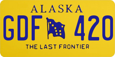AK license plate GDF420