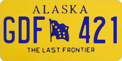 AK license plate GDF421