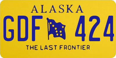 AK license plate GDF424