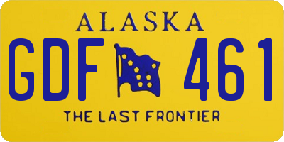 AK license plate GDF461