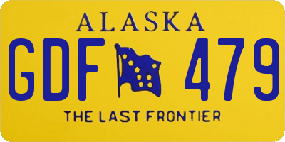 AK license plate GDF479