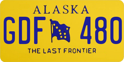 AK license plate GDF480