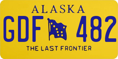 AK license plate GDF482