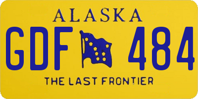 AK license plate GDF484