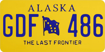 AK license plate GDF486