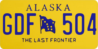 AK license plate GDF504