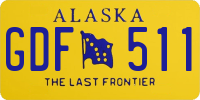 AK license plate GDF511