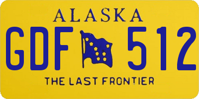 AK license plate GDF512