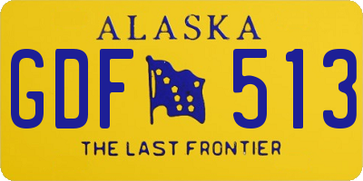 AK license plate GDF513