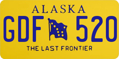 AK license plate GDF520