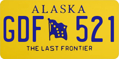 AK license plate GDF521