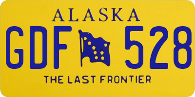AK license plate GDF528