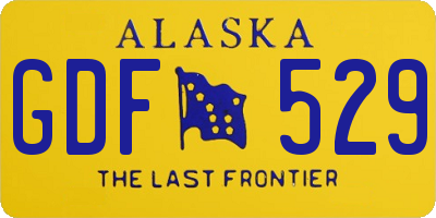 AK license plate GDF529