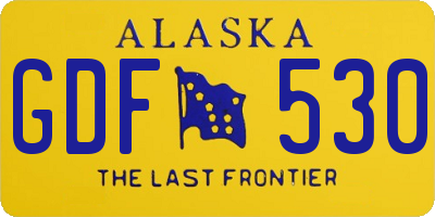 AK license plate GDF530