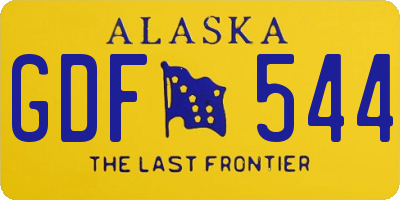 AK license plate GDF544